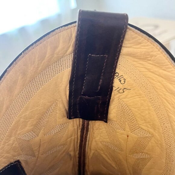 Rod Patrick Mens Cowboy Boots 12AAA Brown Caiman Leather Western Square Toe - Picture 10 of 12